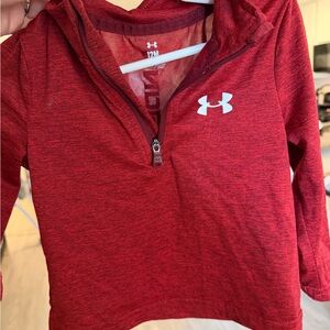 Under Armour Kids Red Quarter-Zip Sweatshirt
